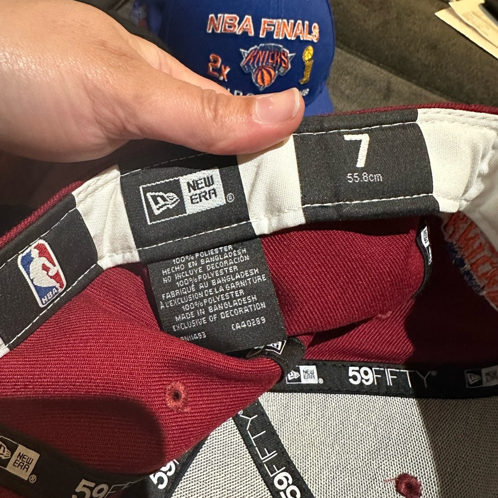 New Era 59fifty Knicks hats Maroon fitted  and blue Snapback